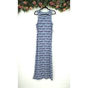 Eddie Bauer Coast and Climb Sleeveless Tie Dye Maxi Dress Size Medium NWT
